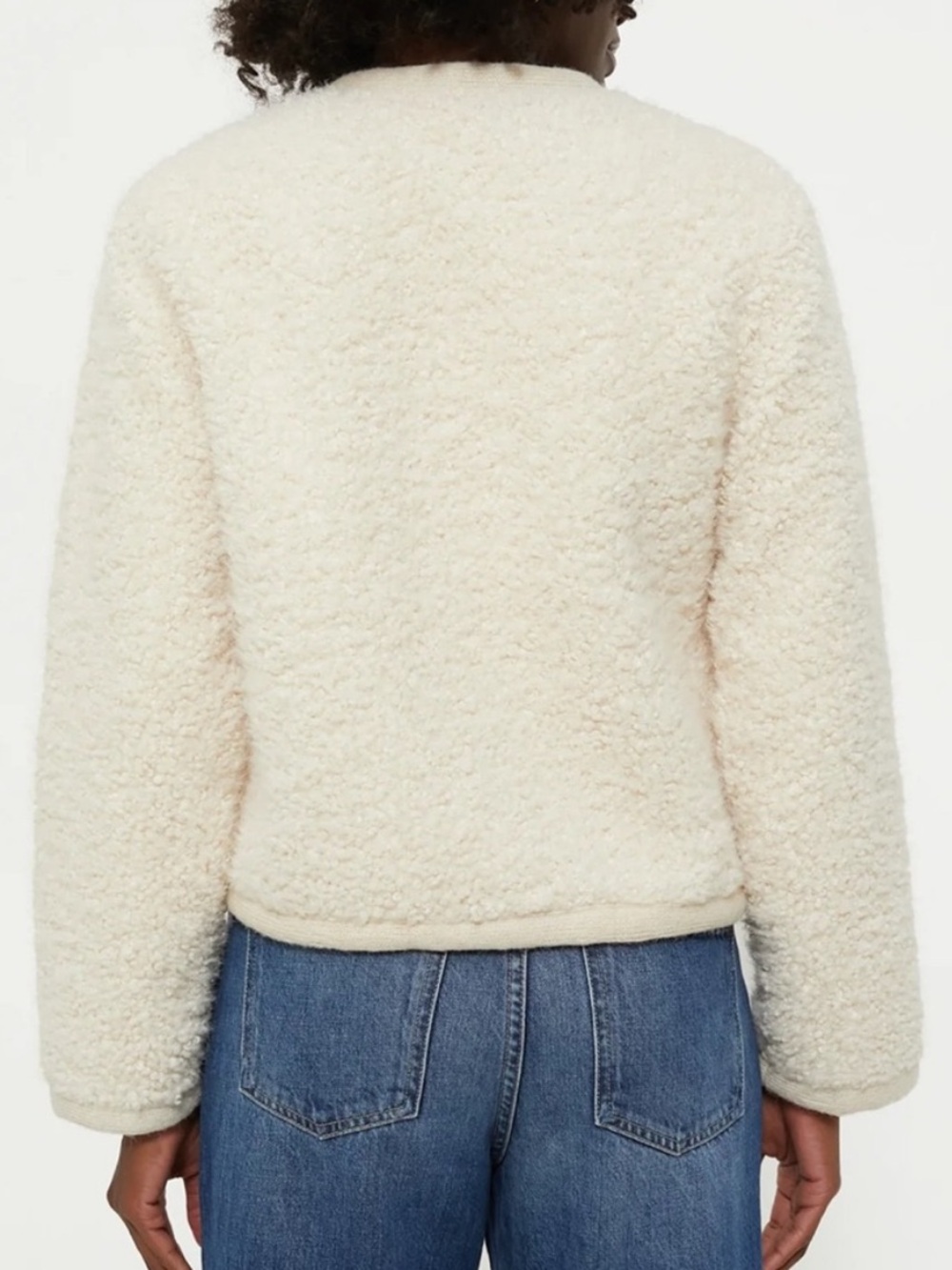 Tuckernuck Hyacinth House Cream Sherpa Cameron Jacket Gold Button - Picture 14 of 14